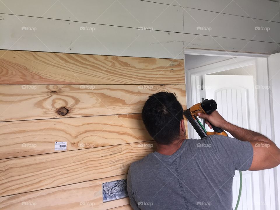 Installing shiplap