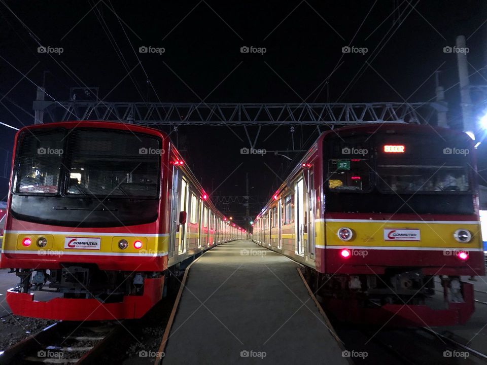 Two train in the night