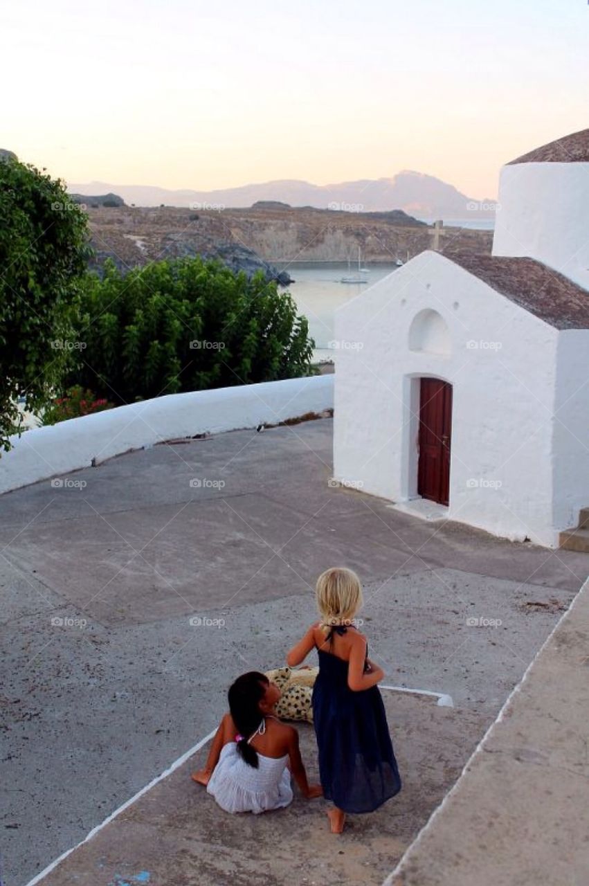 Two sweet bestfriends at Lindos