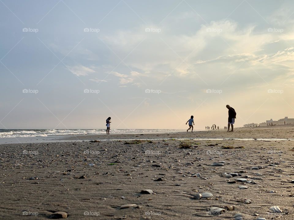 People on the beach 