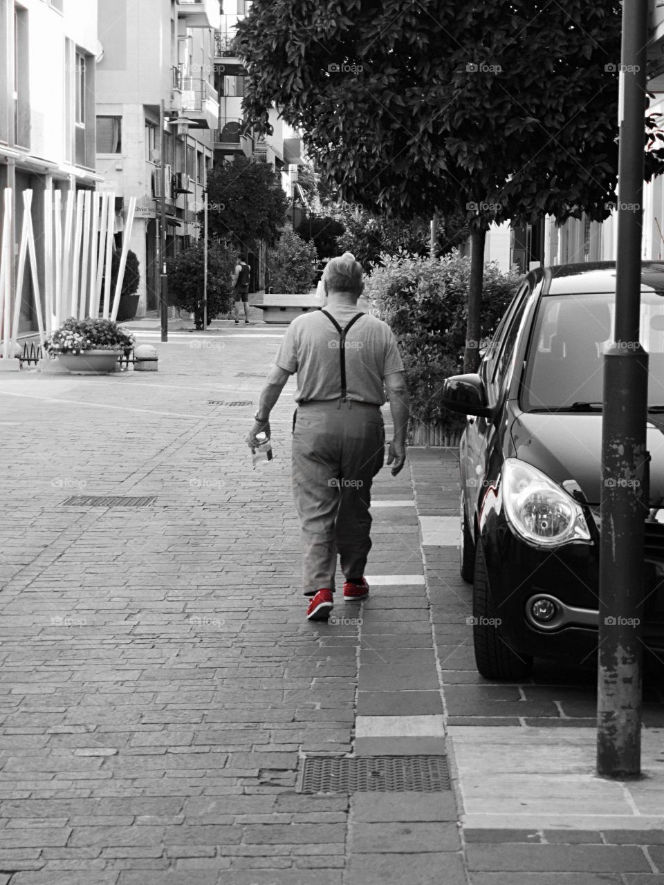 Man walking in the street