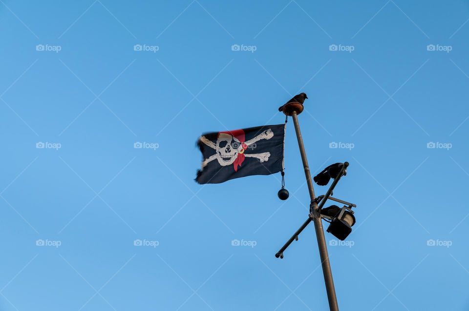 Jolly Roger, Black flag, Blackjack, Pirate flag.