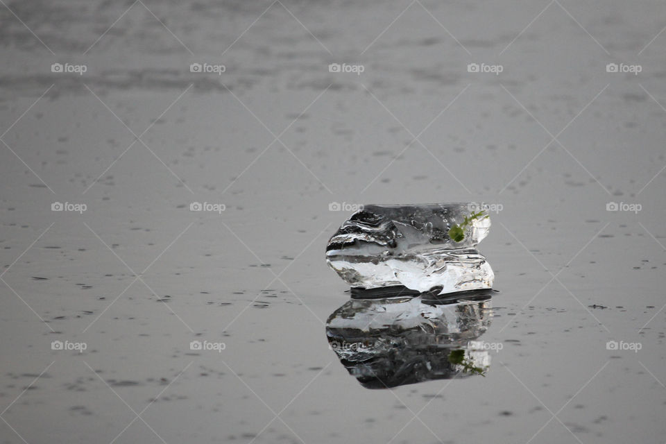 Ice on the ice of a lake