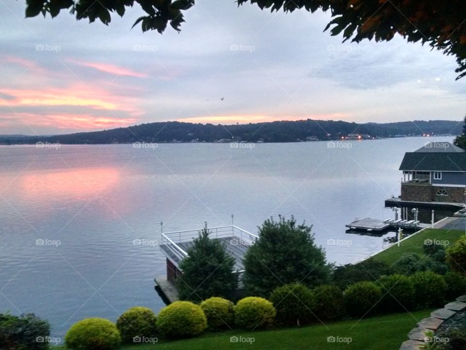 Sunrise in Elba Point. I took this pic on July 21,2015, on Lake Hopatcong, NJ in the early morning