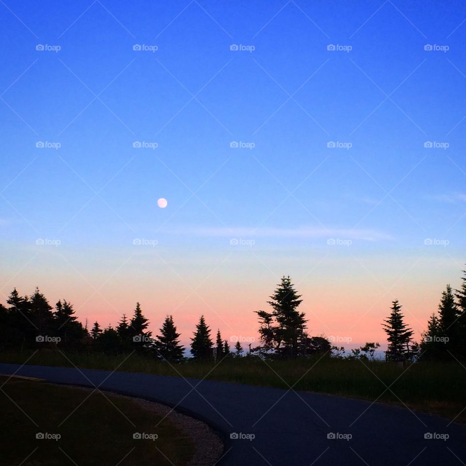 Moonrise in Acadia National Park