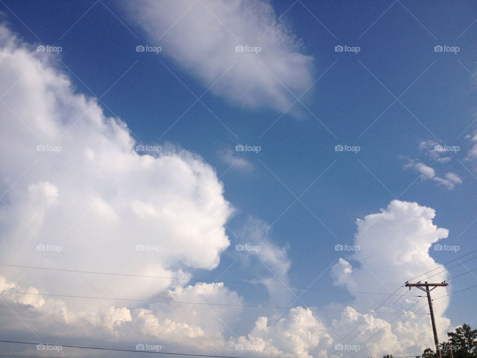 sky blue china clouds by vickikl3