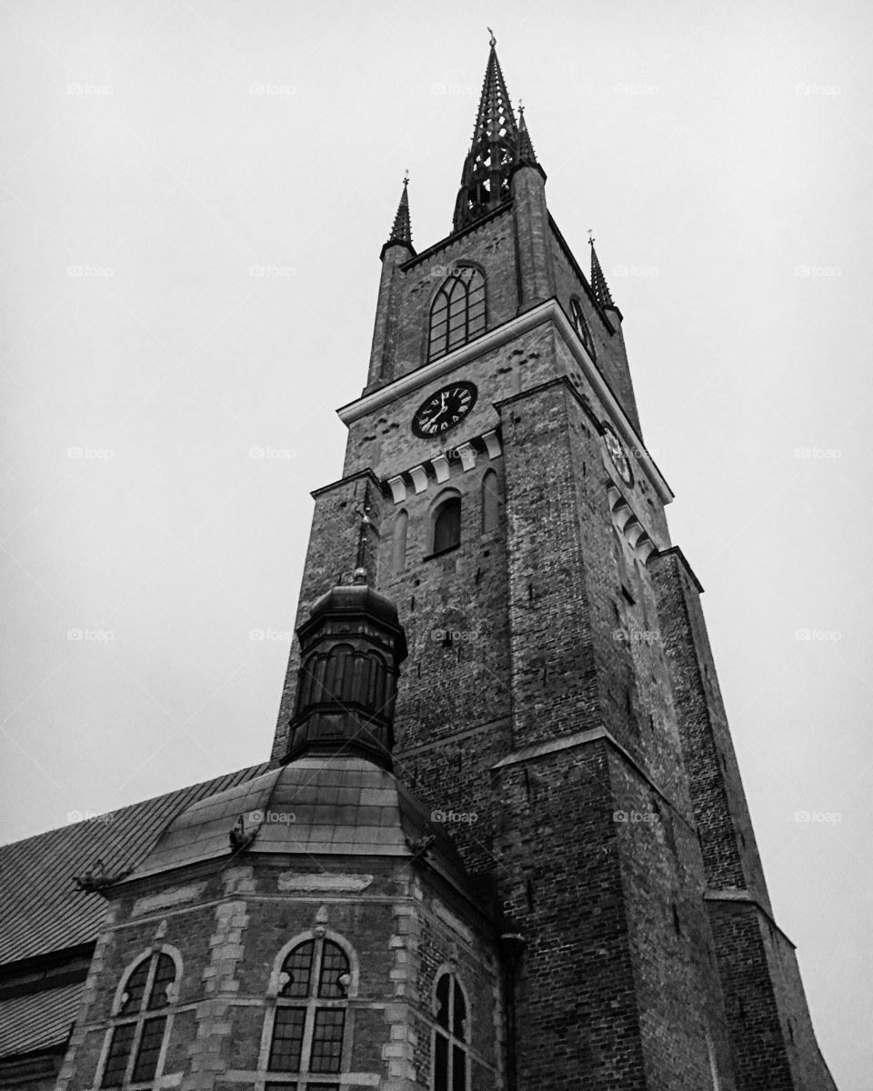 Black and white stockholm cathedral 