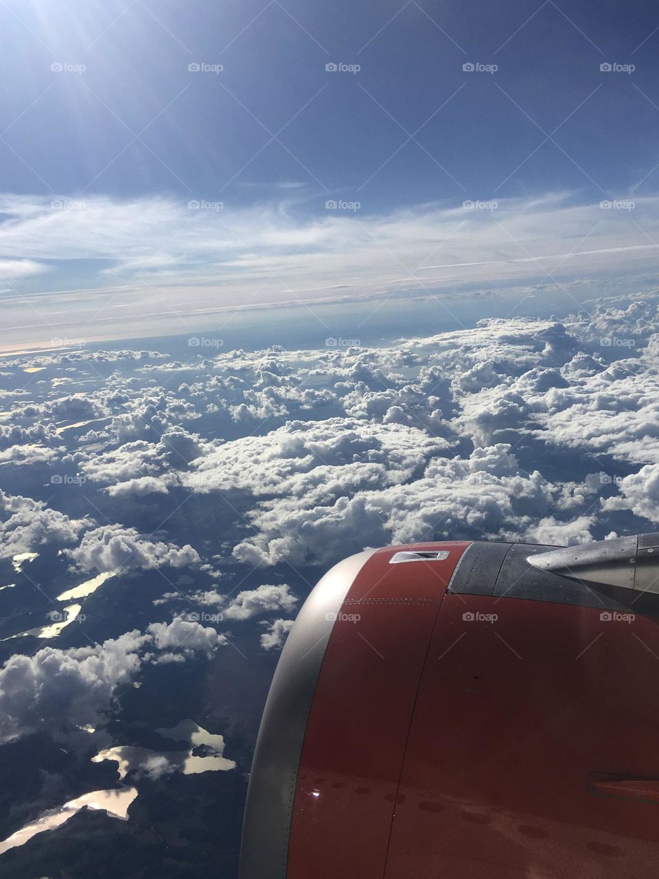 View from a plane window.