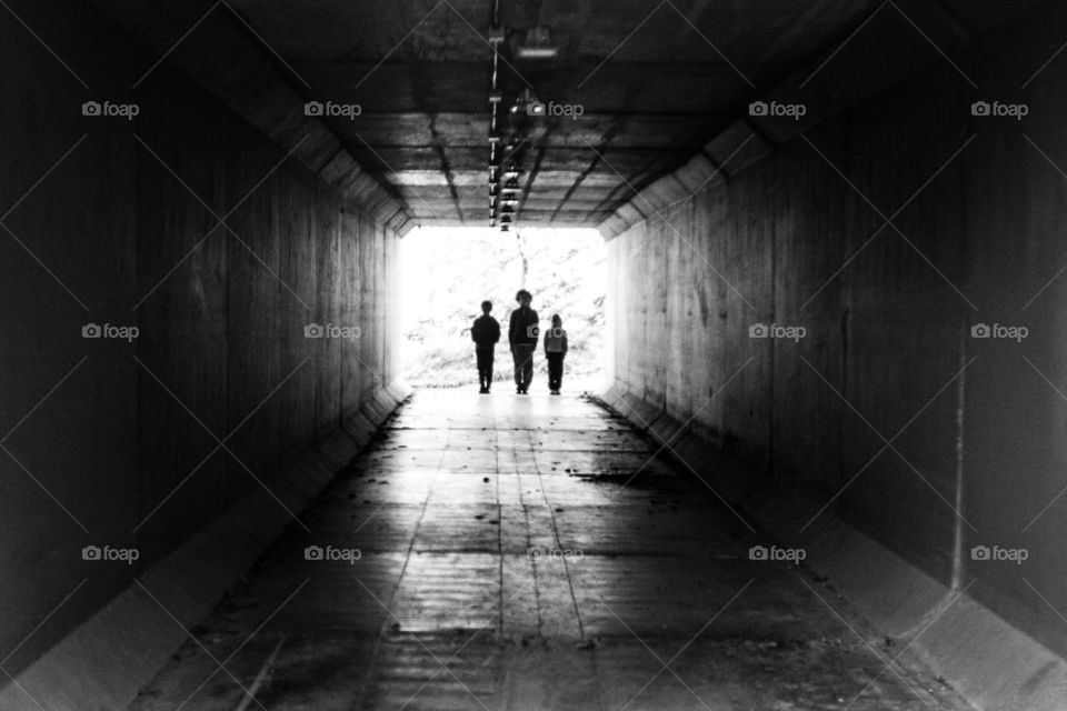 Children In A Tunnel