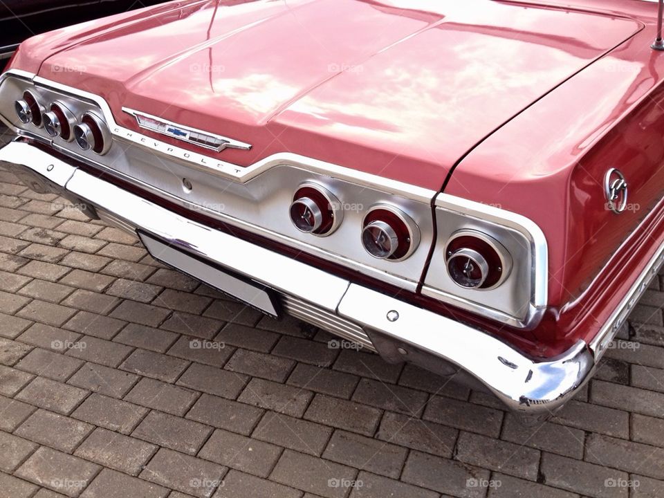 Classic car rear view