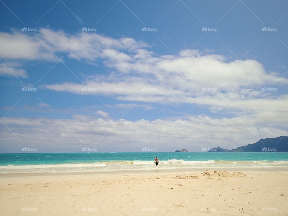 Man on a Tropical Beach