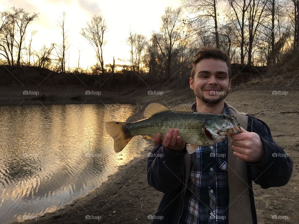 Bass fishing in Missouri.