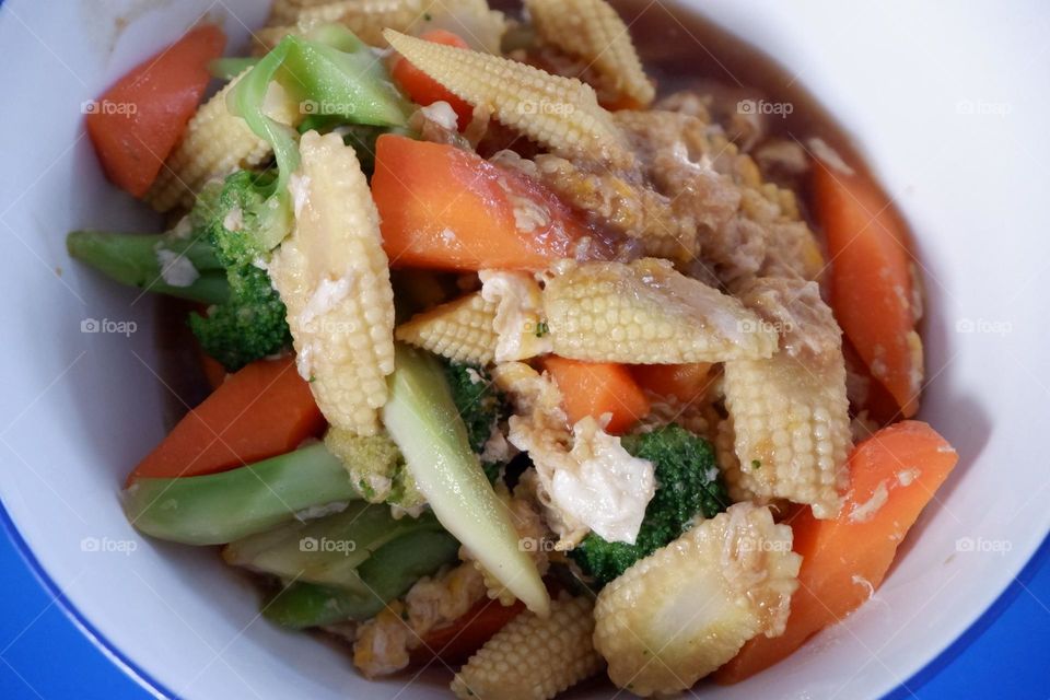 Stir Fried Mixed Vegetables with Oyster Sauce