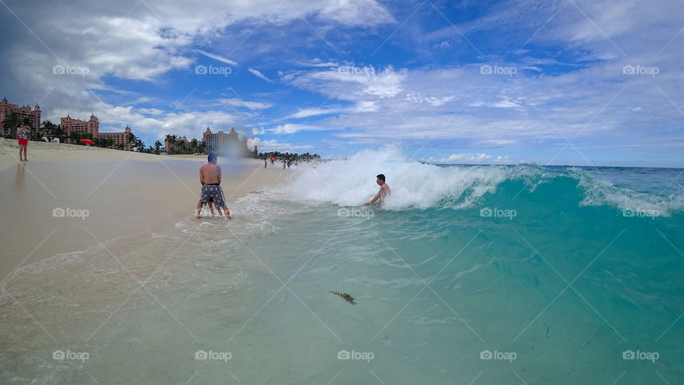 Fun in the Caribbean Sea at Atlantis in The Bahamas