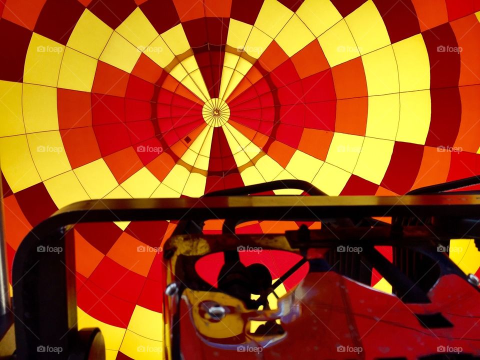 Balloon Fiesta 2015 ABQ. Up in wonderfully colorful balloon!