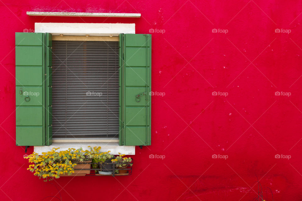 The window of the old red house