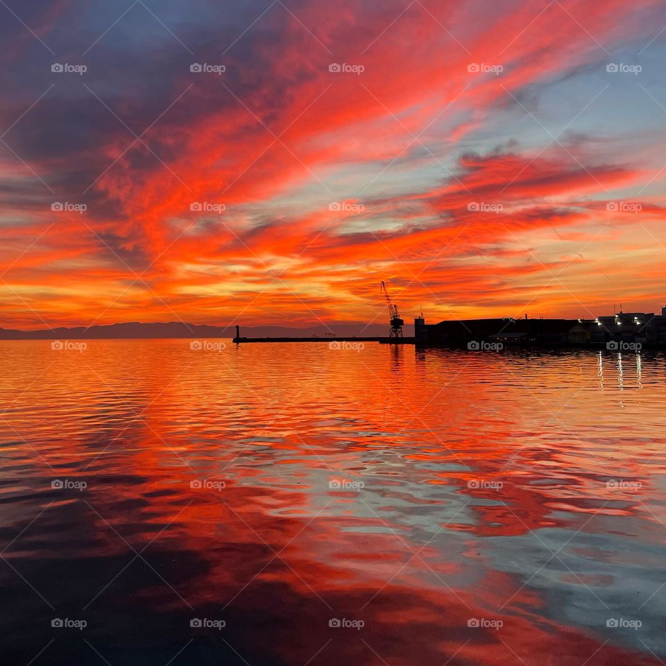 Amazing sea sunset 