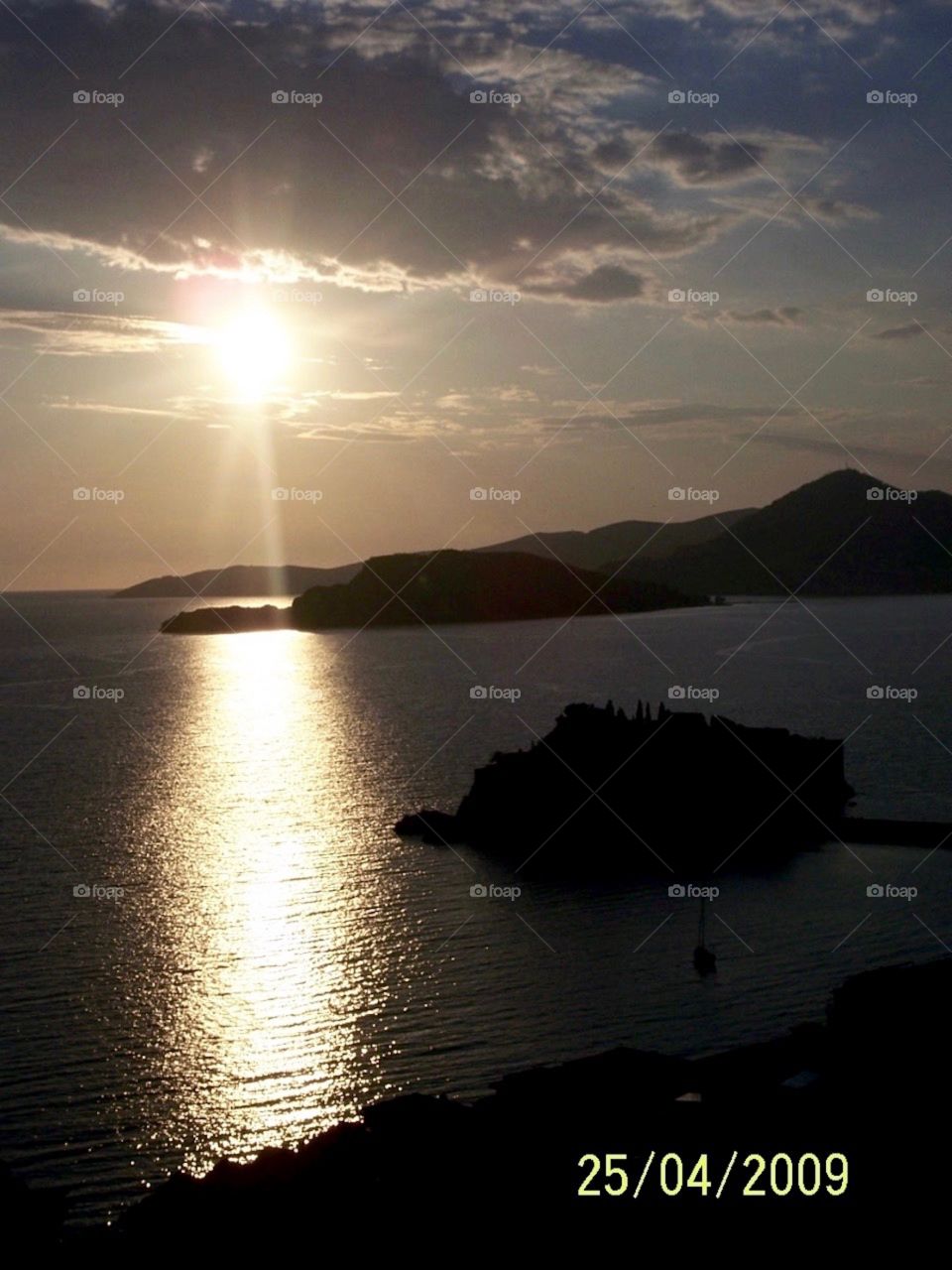 Sunset Over Sveti Stefan, Montenegro