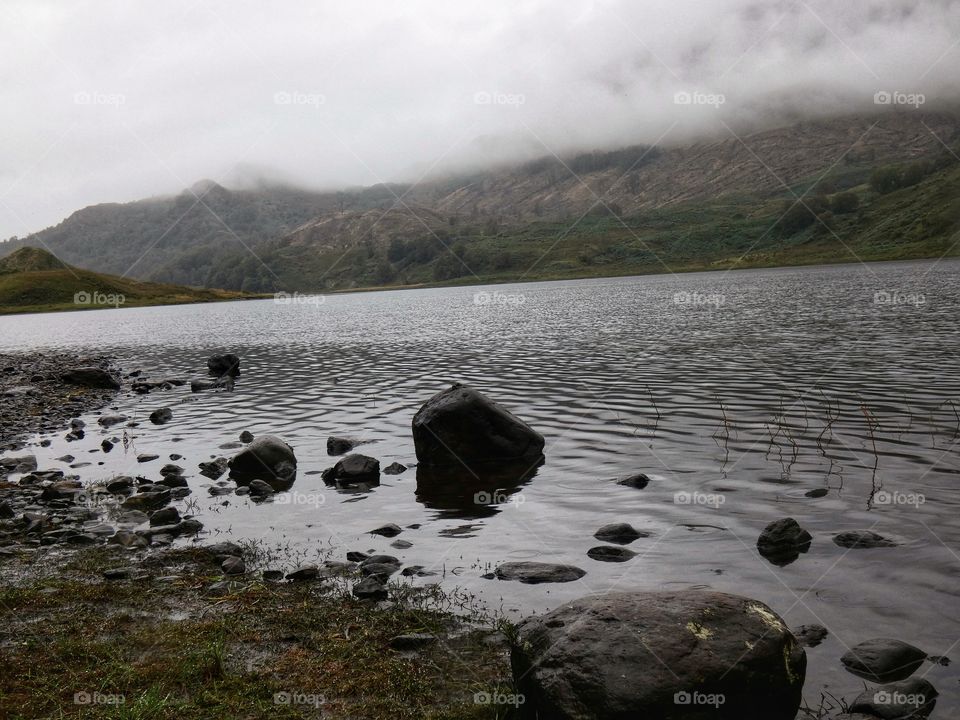 Scottish misty lochs