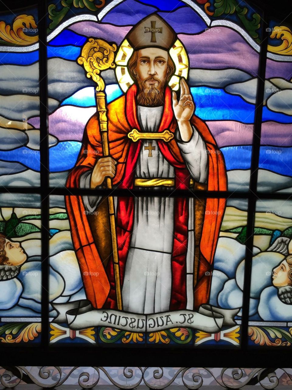 St. Augustine stained glass. 