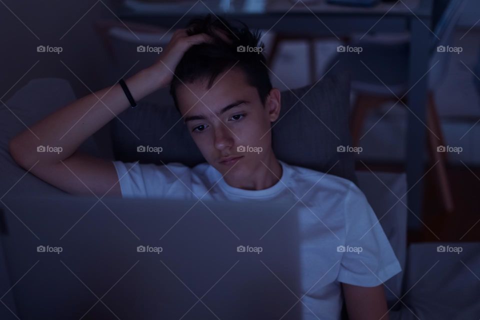 one person using laptop