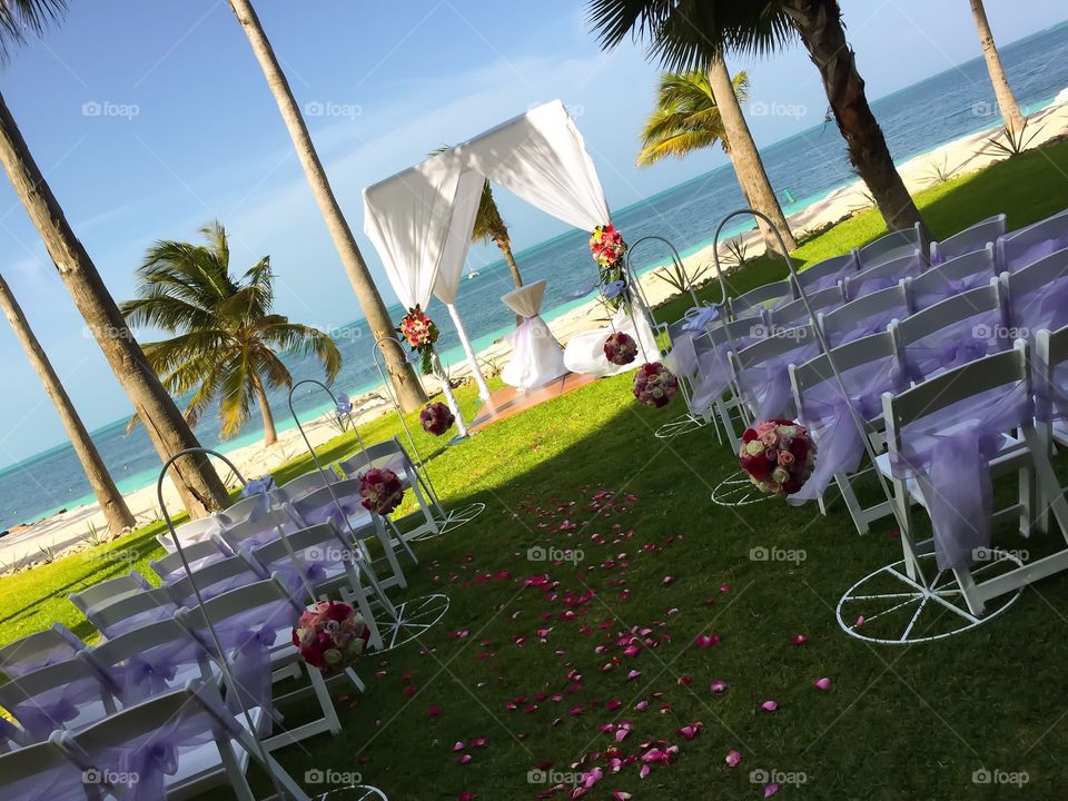 Beach Wedding. Beautiful beach wedding decoration