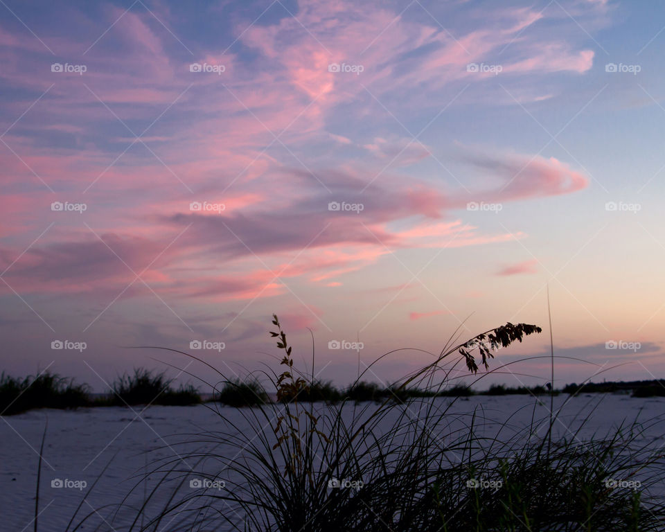 beach sunset clouds sand by hollyau92