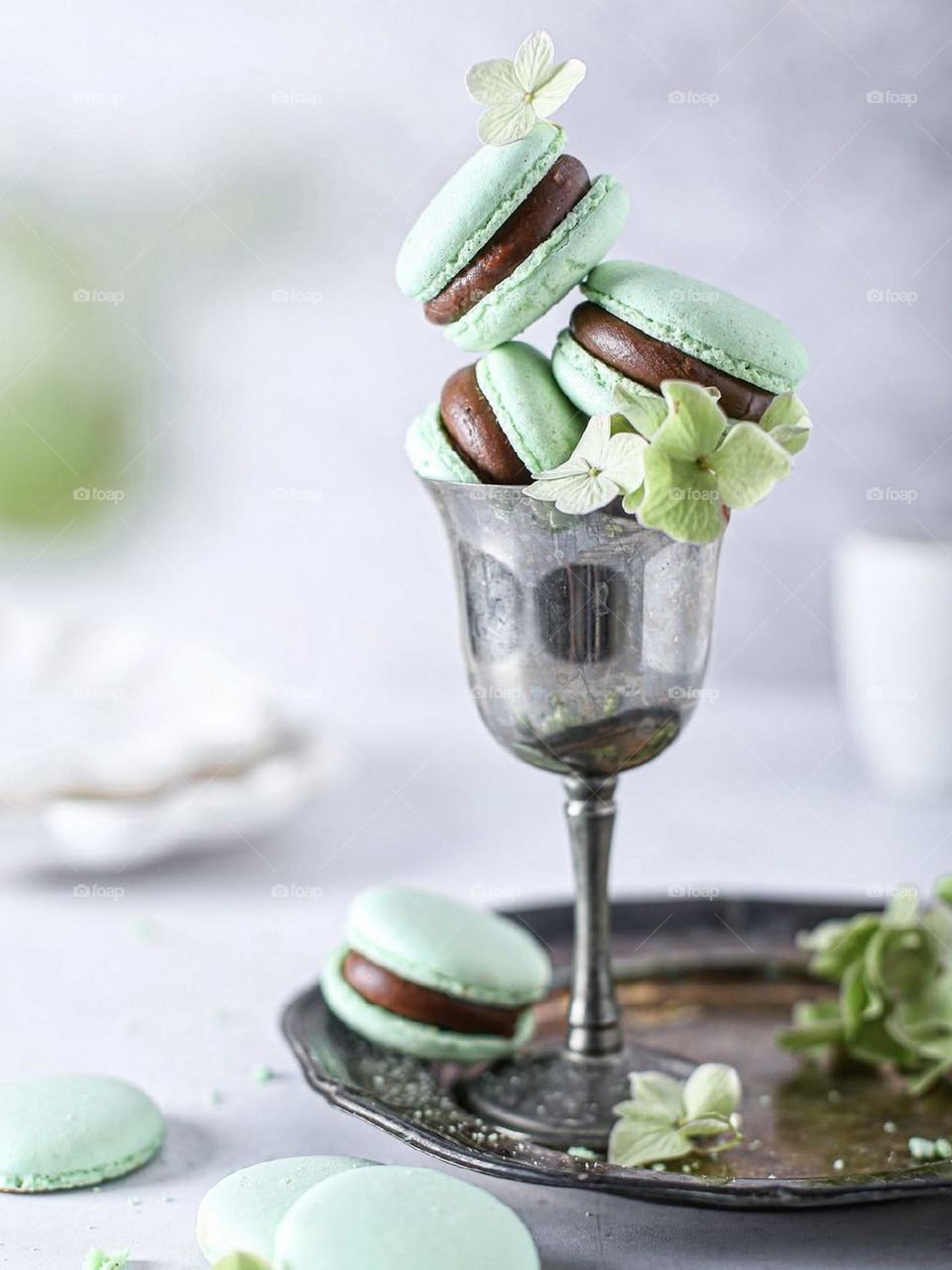 As green as spring or as green as macarons..