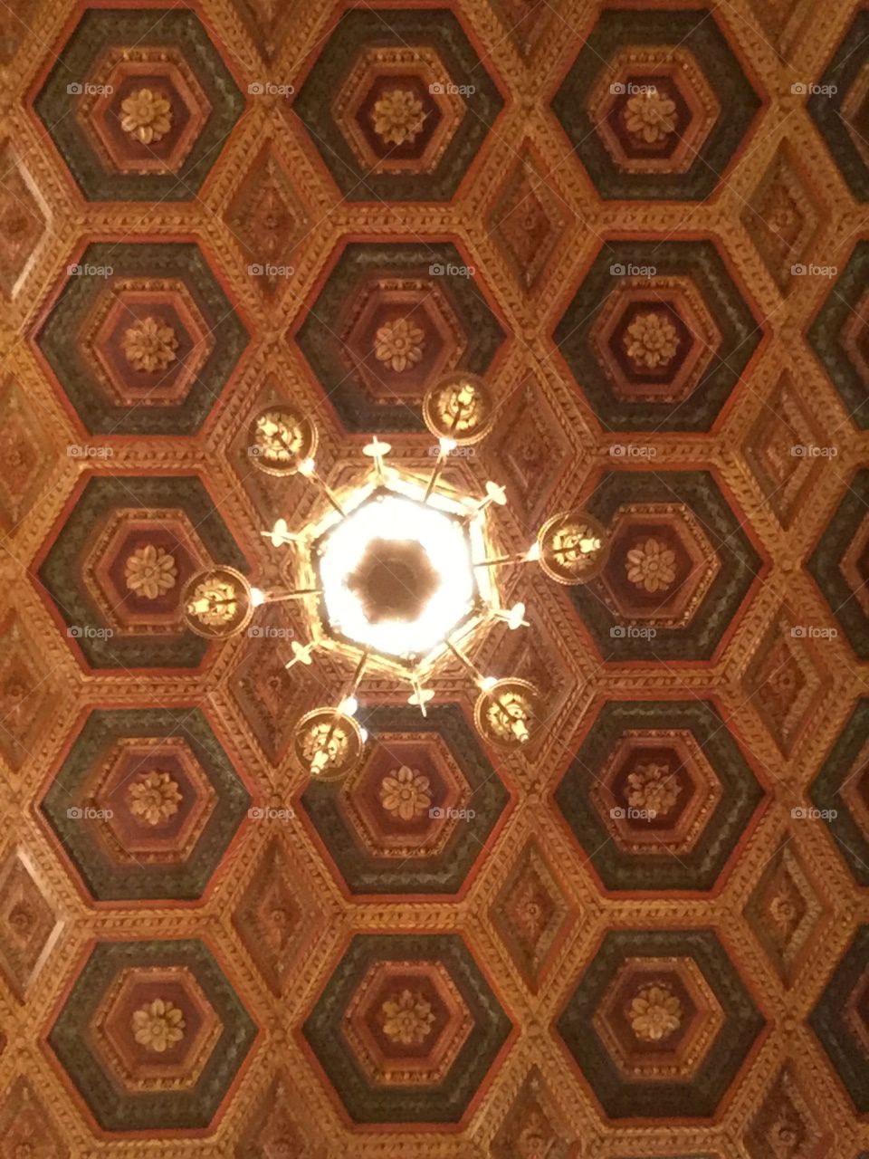 Grant St. Lobby. The ceiling of the Grant Street lobby of the William Penn Hotel in Pittsburgh, Pennsylvania. 
