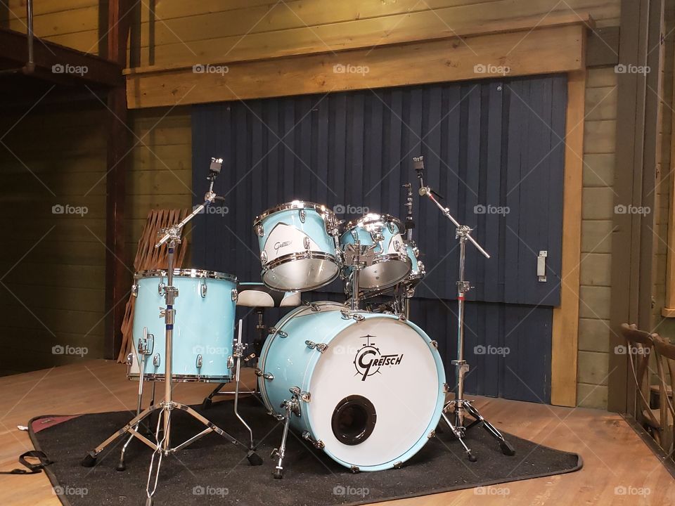 blue drum set
