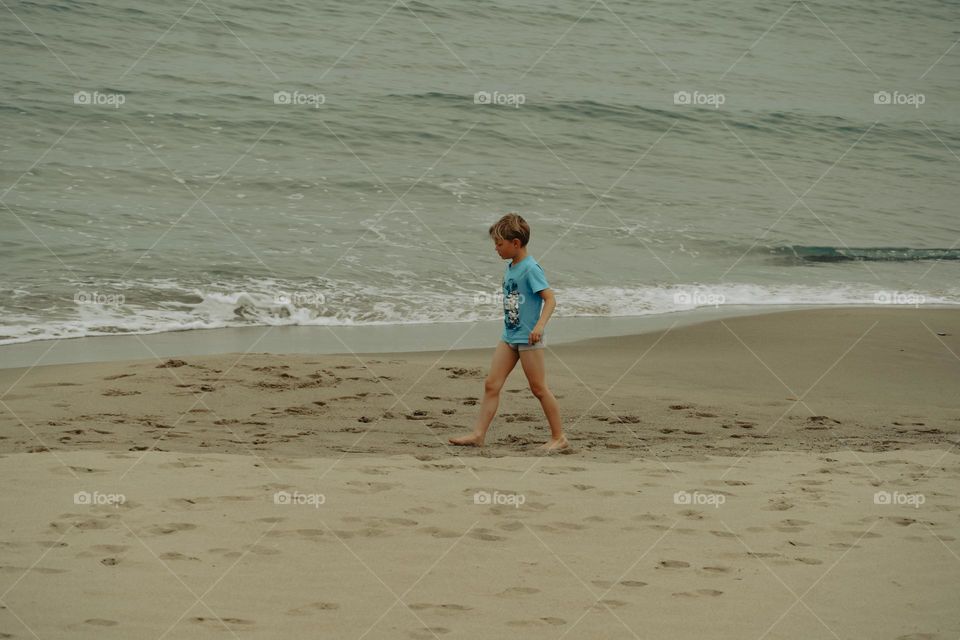 Walking on the beach 