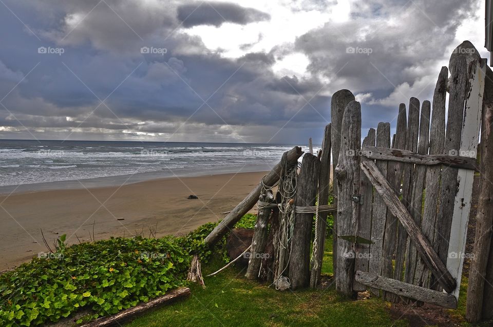 Weathered Gate . Weather Gate on the Oregon coast 