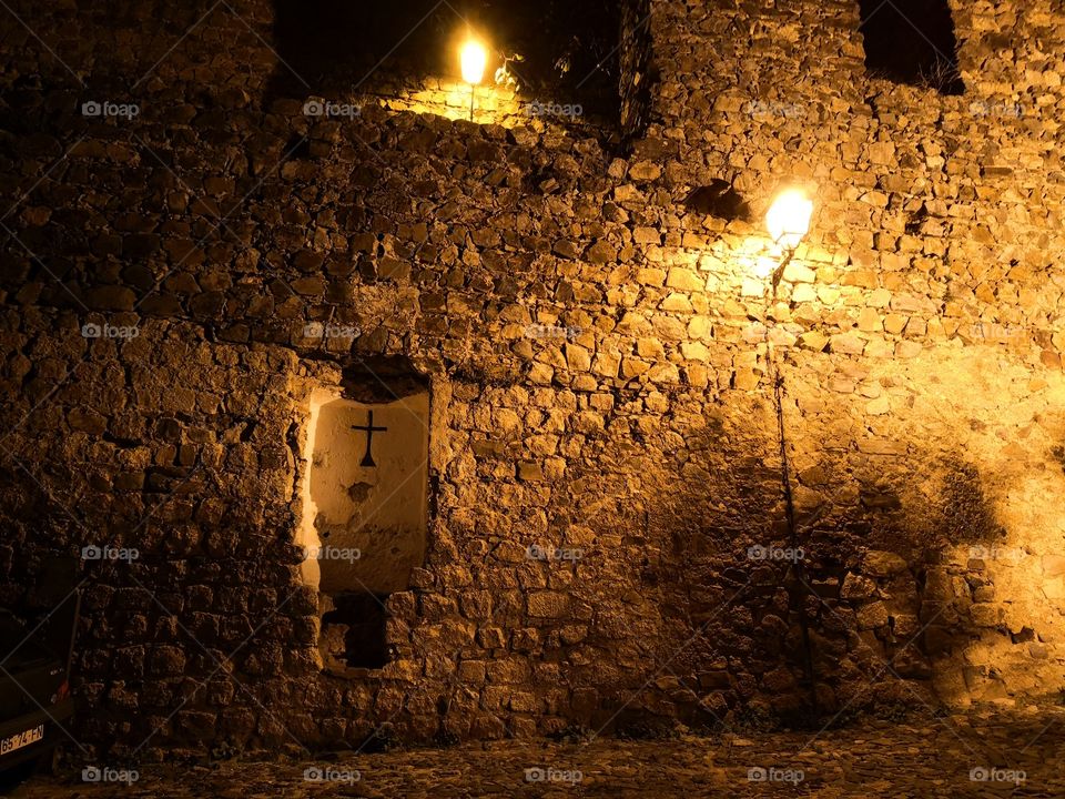 Castle & Religion, Night, Walls, Castelo de Vide, Portugal