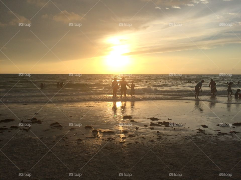 Sunset, Beach, Water, Dawn, Sun