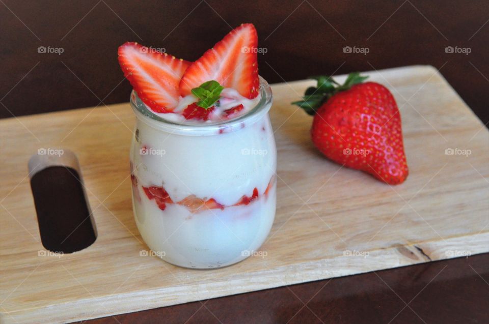 Fresh strawberry smoothie