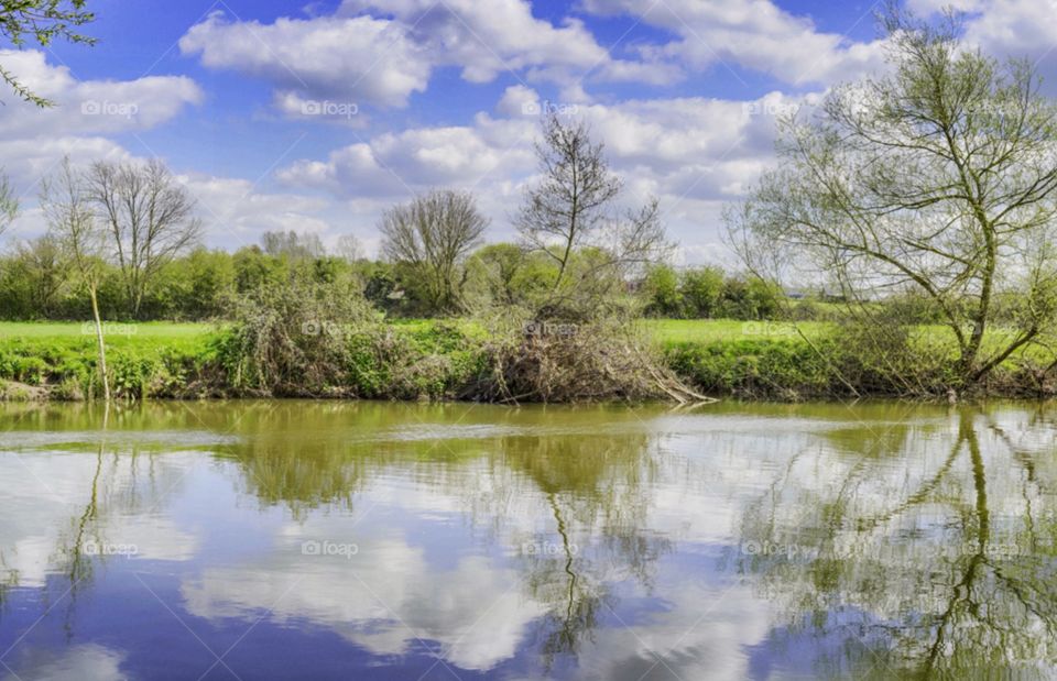 River . Avon Worcestershire UK 