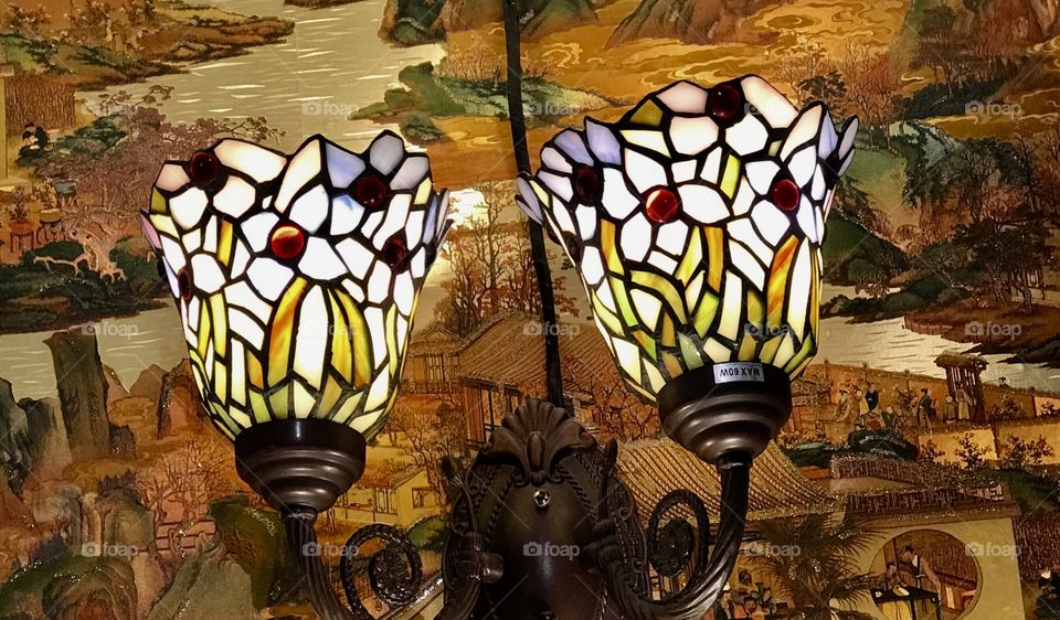 Tiffany warm lamp home decoration 