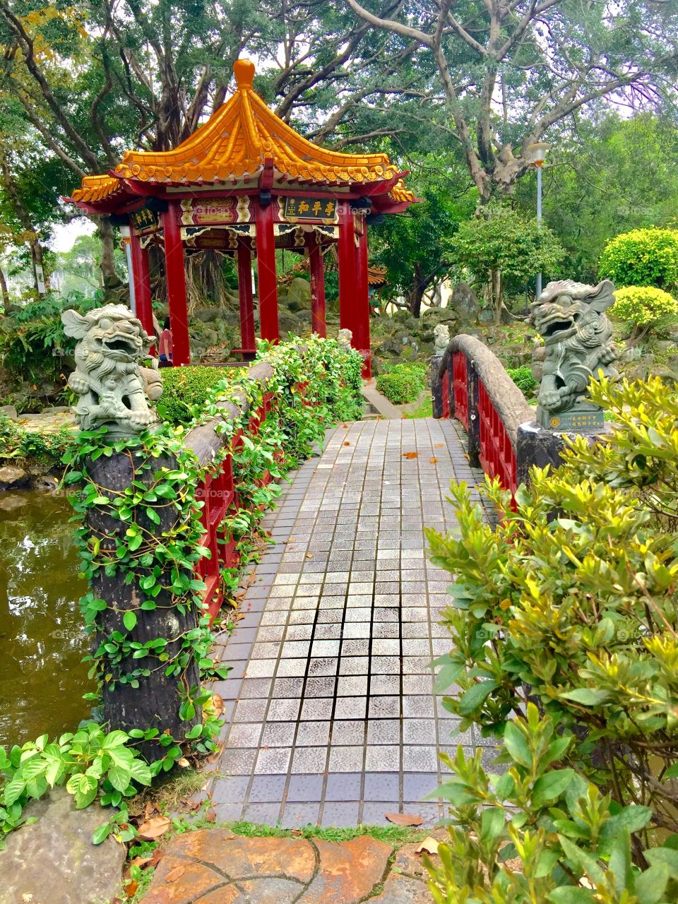 Beautiful and peaceful park in Taipei 