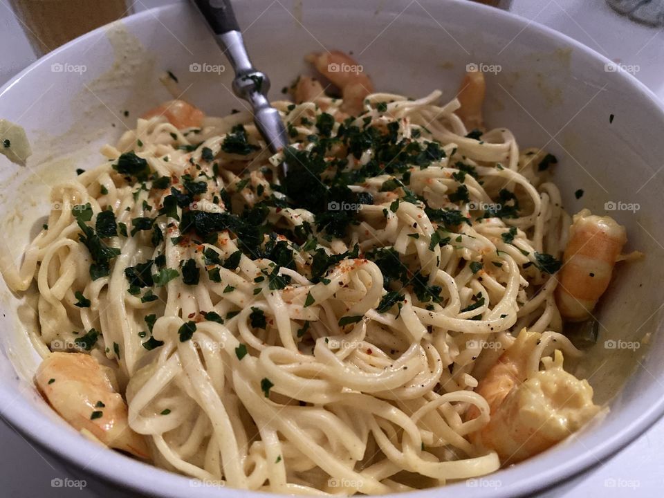Seafood linguine
