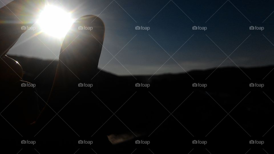 The sun in hands