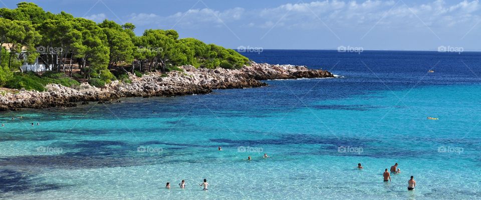 cala agulla beach view on mallorca balearic island in spain