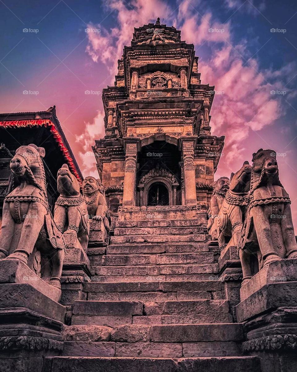 Architecture at its best. Old world charm. Not to mention the beautiful pink sky blushing down.