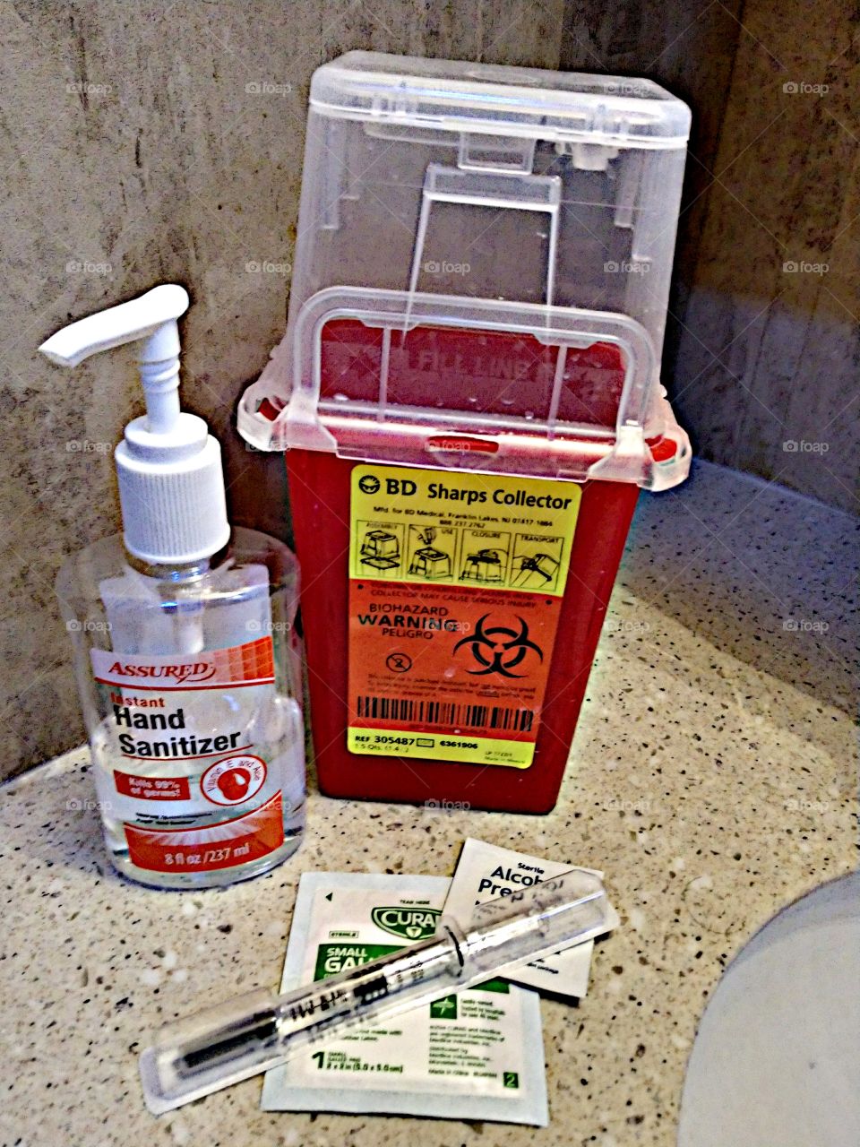 Getting ready to get a shot