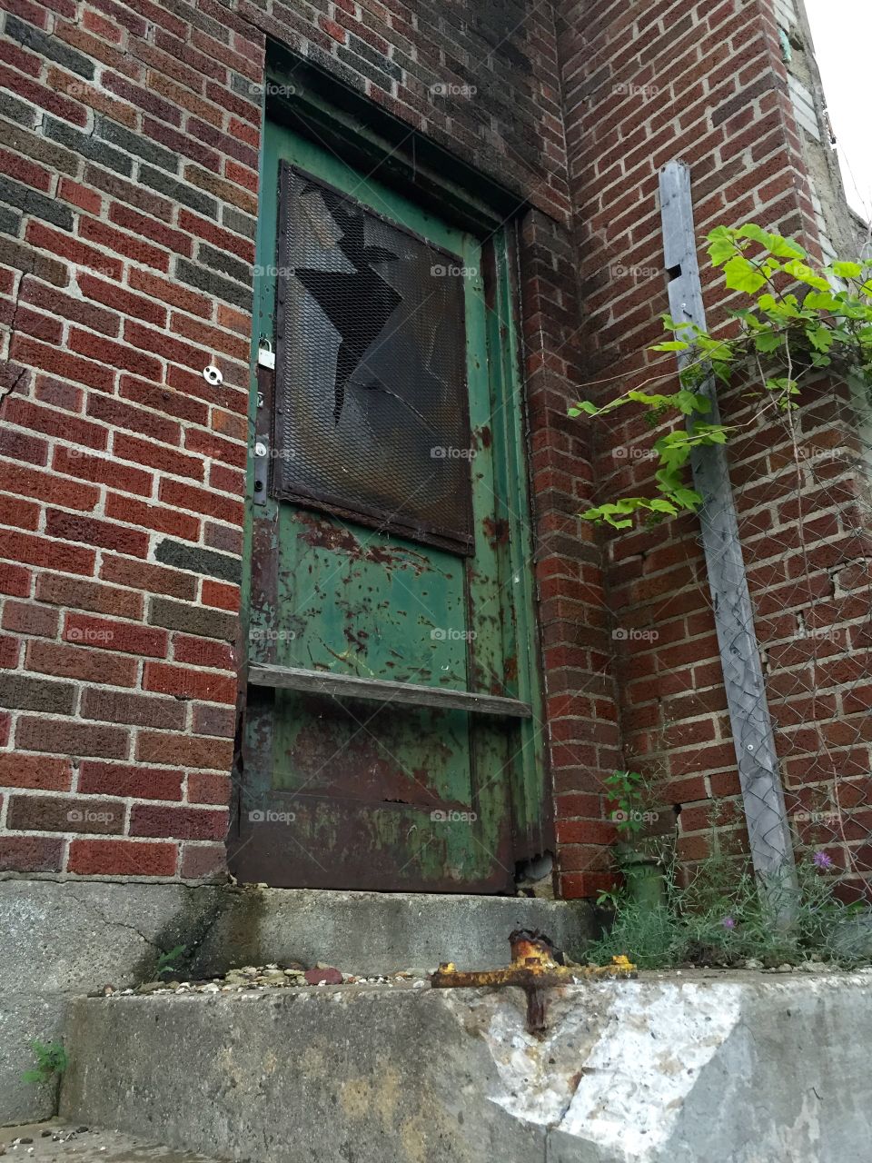 Old Factory door. Old Factory door