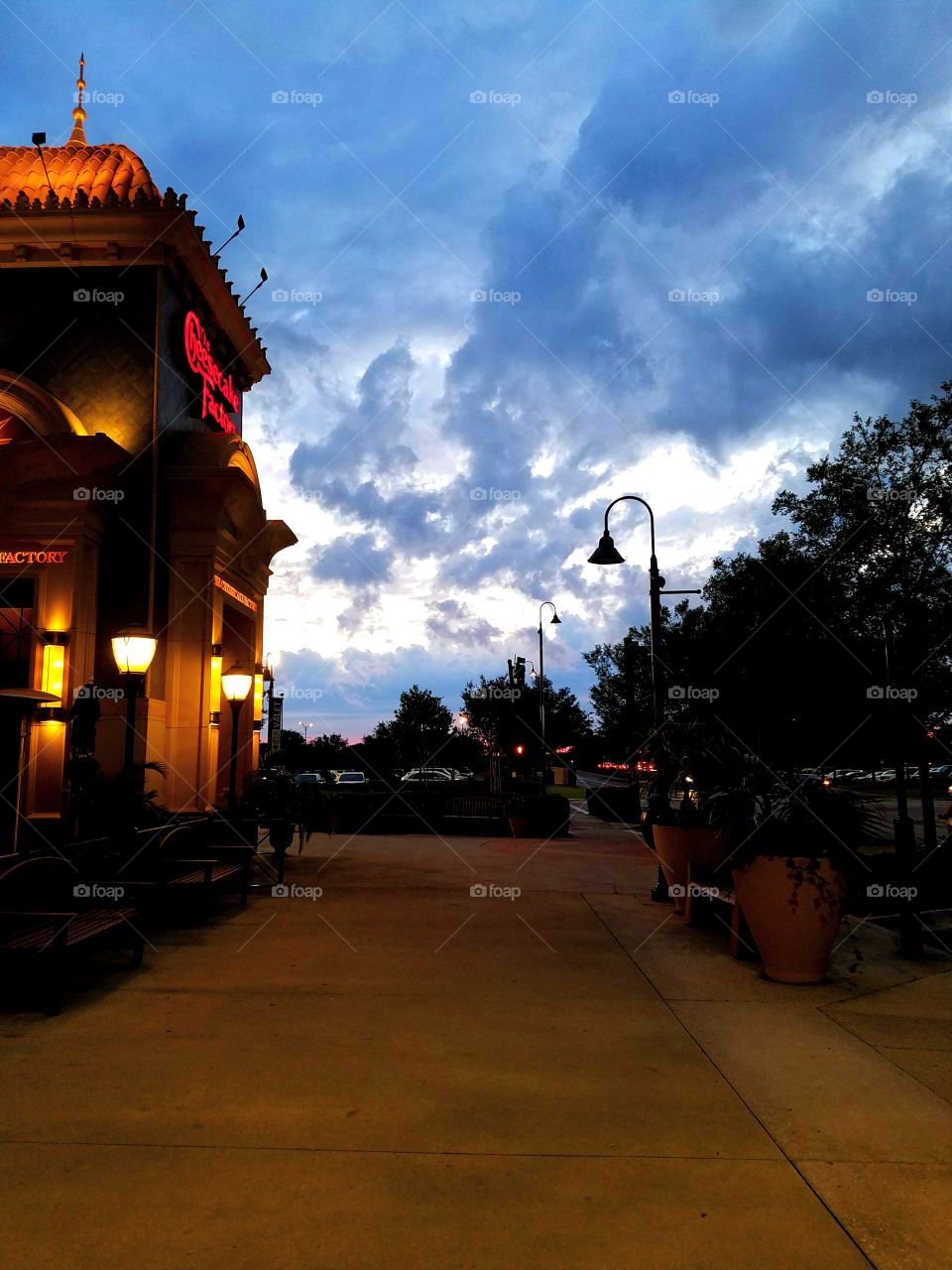Evening at the Town Center