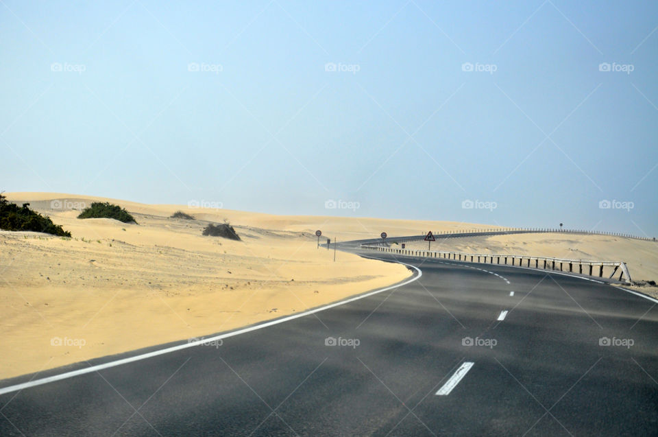 Road in the dunes 