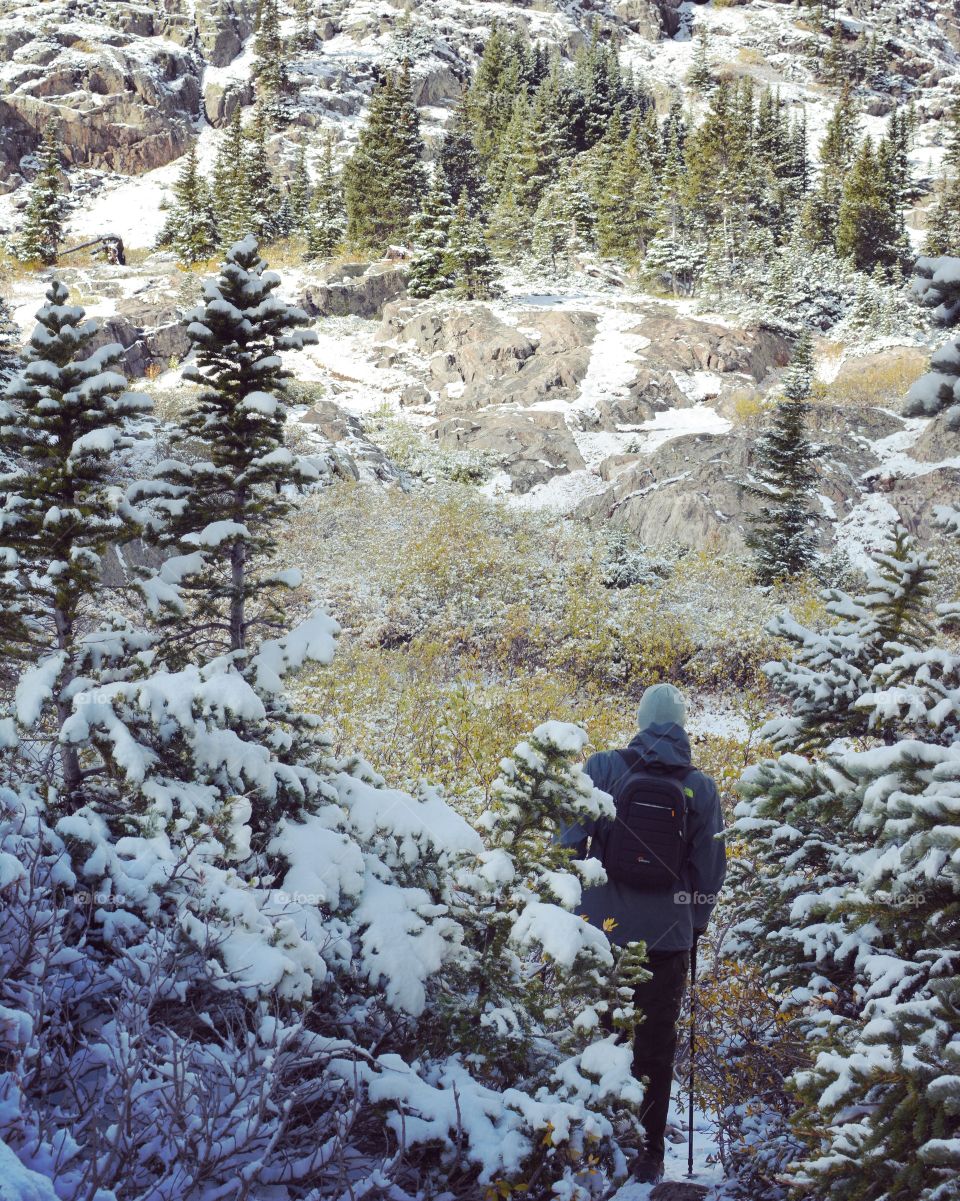 Hiking during first snow