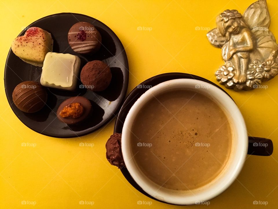 Chocolates and coffee