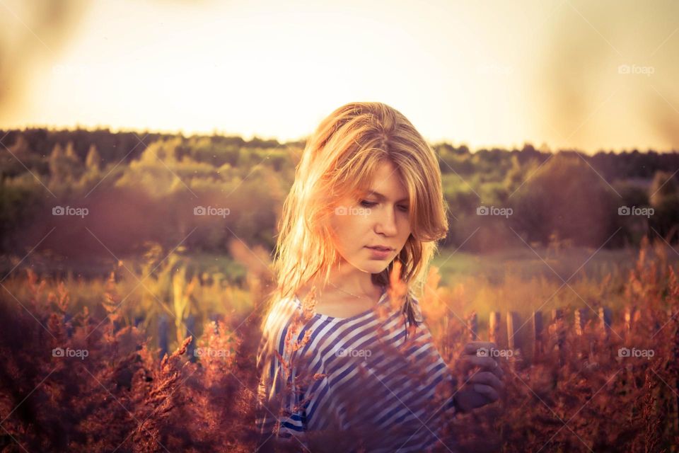 Outdoors girl portrait