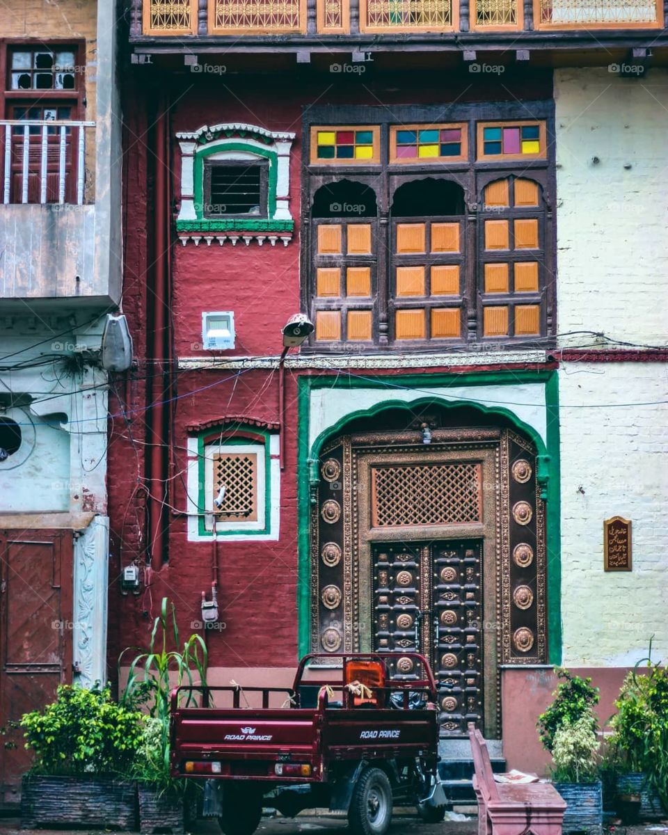 colourful buildings in Lahore